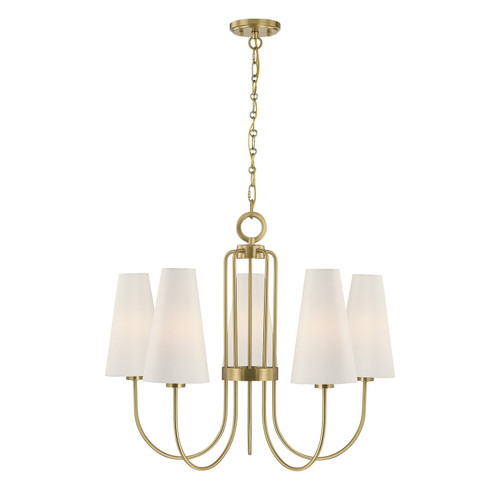 Savoy House - 1-4703-5-322 - Five Light Chandelier - Wilkes - Warm Brass
