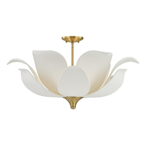 Savoy House - 6-7163-6-322 - Six Light Convertible Semi-Flush/Pendant - Elsie - Warm Brass
