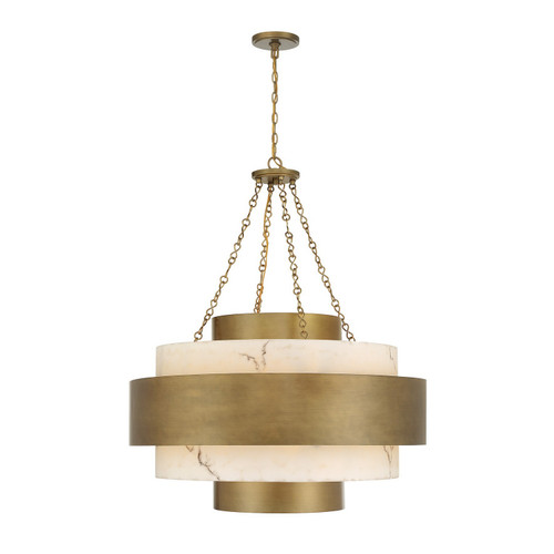 Savoy House - 7-3092-8-339 - Eight Light Pendant - Davenport - Antique Patina