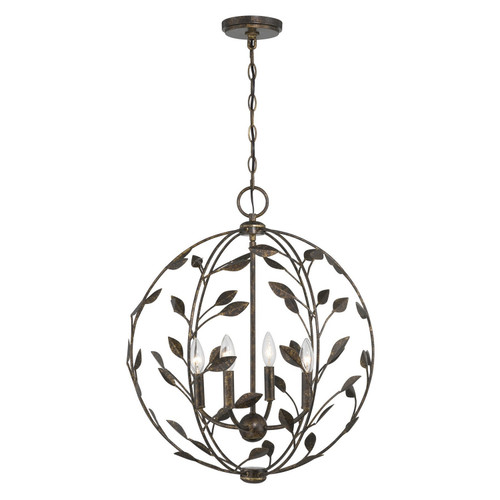 Savoy House - 7-6704-4-334 - Four Light Pendant - Laska - Enchanted Bronze