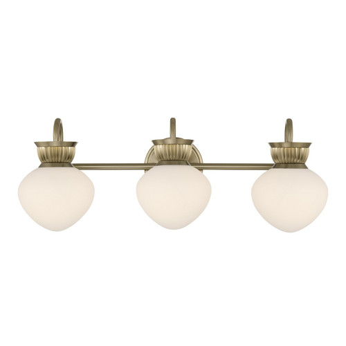 Savoy House - 8-1028-3-127 - Three Light Bathroom Vanity - Melbourne - Noble Brass