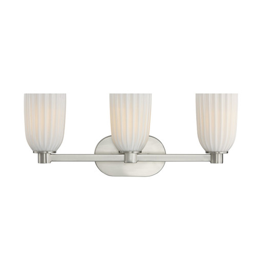 Savoy House - 8-1245-3-SN - Three Light Bathroom Vanity - Baldwin - Satin Nickel