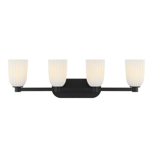 Savoy House - 8-1245-4-BK - Four Light Bathroom Vanity - Baldwin - Matte Black