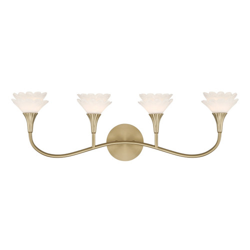 Savoy House - 8-5081-4-127 - Four Light Bathroom Vanity - Florena - Noble Brass