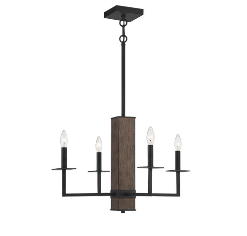 Meridian - M10089DG - Four Light Chandelier - Remington