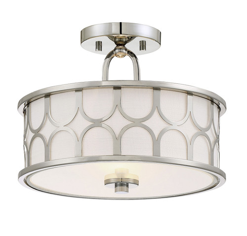 Meridian - M60015PN - Two Light Semi-Flush Mount - Msemi - Polished Nickel