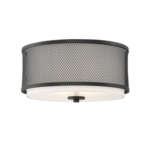 Meridian - M60018MBK - Three Light Flush Mount - Mflus - Matte Black