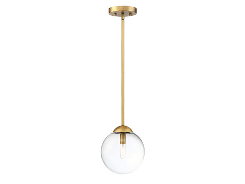 Meridian - M70067NB - One Light Mini Pendant - Mmin2 - Natural Brass