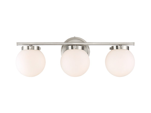 Meridian - M80023BN - Three Light Bathroom Vanity Light - Mbath - Brushed Nickel