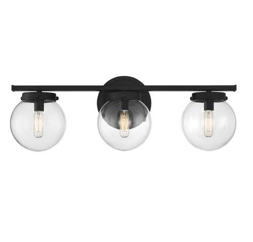 Meridian - M80024MBK - Three Light Bathroom Vanity - Matte Black