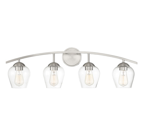 Meridian - M80033BN - Four Light Bathroom Vanity Light - Mbath - Brushed Nickel