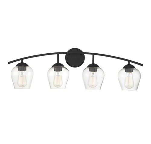 Meridian - M80033MBK - Four Light Bathroom Vanity - Mbath - Matte Black