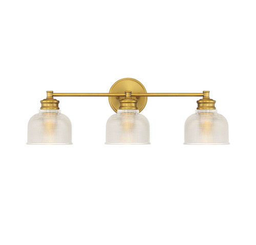 Meridian - M80035NB - Three Light Bathroom Vanity Light - Mbath - Natural Brass