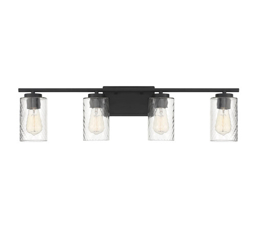 Meridian - M80039MBK - Four Light Bathroom Vanity - Mbath - Matte Black