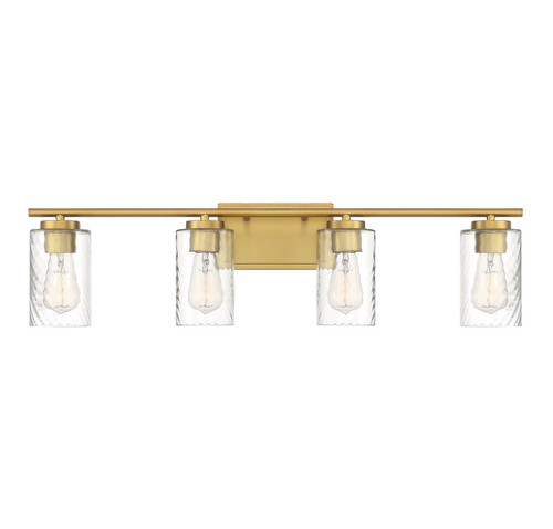 Meridian - M80039NB - Four Light Bathroom Vanity Light - Mbath - Natural Brass
