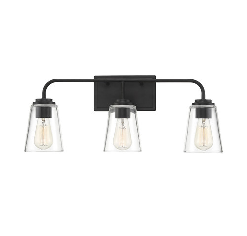 Meridian - M80044MBK - Three Light Bathroom Vanity Light - Mbath - Matte Black