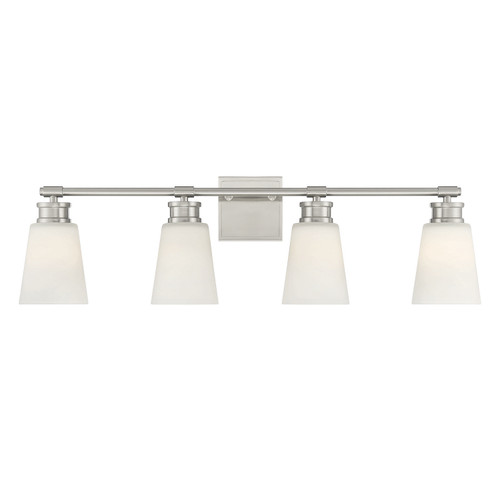 Meridian - M80056BN - Four Light Bathroom Vanity Light - Brushed Nickel