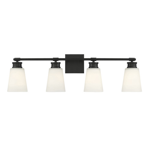Meridian - M80056MBK - Four Light Bathroom Vanity - Matte Black