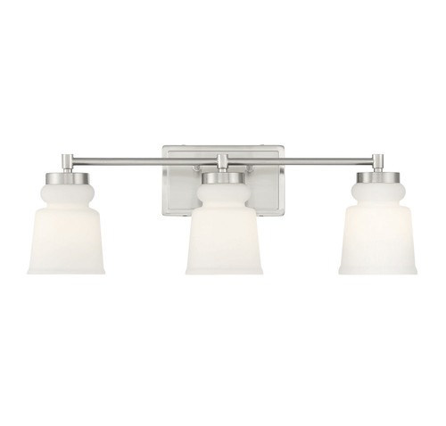 Meridian - M80058BN - Three Light Bathroom Vanity Light - Brushed Nickel