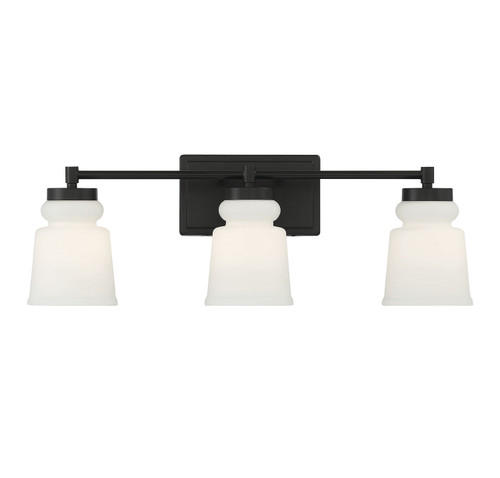 Meridian - M80058MBK - Three Light Bathroom Vanity - Matte Black