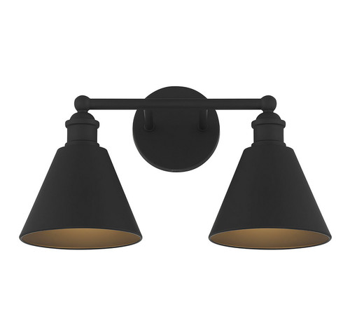 Meridian - M80063MBK - Two Light Bathroom Vanity - Matte Black