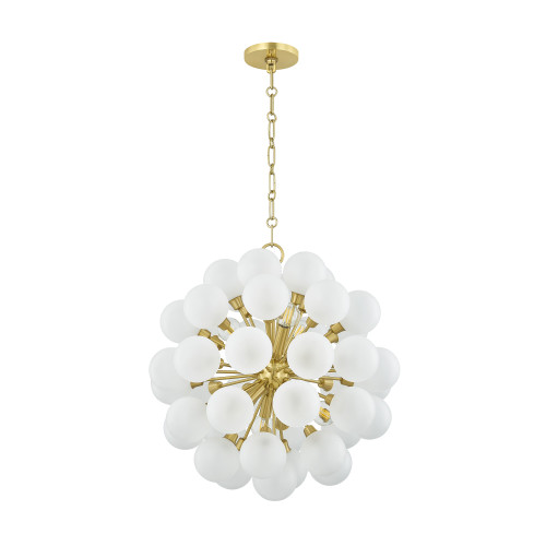 Mitzi - H1087806-AGB - Six Light Chandelier - Antoneta - Aged Brass