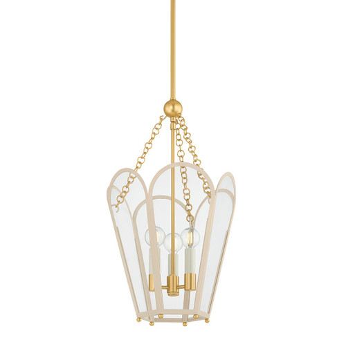 Mitzi - H1132703-AGB/SBQ - Three Light Lantern - Clarisse - Aged Brass
