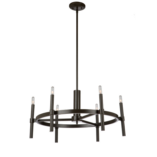 Artcraft - AC10666OB - Six Light Chandelier - Encore - Oil Rubbed Bronze