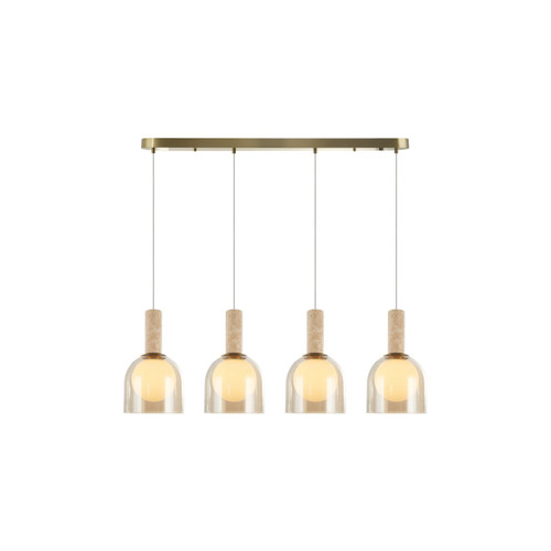Artcraft - SC13384BR - Four Light Island Pendant - Juna - Brass