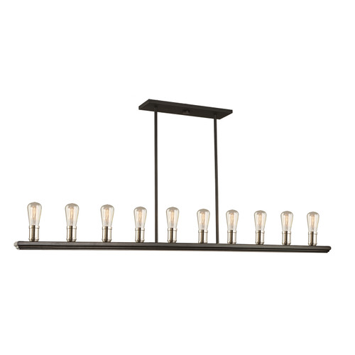 Artcraft - AC11350BN - Ten Light Island Pendant - Sandalwood - Brushed Nickel