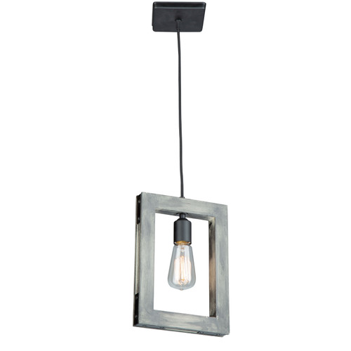 Artcraft - AC11651BK - One Light Pendant - Gatehouse - Beach Wood & Black