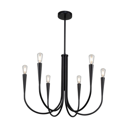 Artcraft - AC11926BK - Six Light Chandelier - Bronte - Black