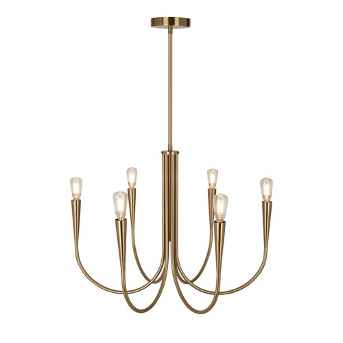 Artcraft - AC11926BR - Six Light Chandelier - Bronte - Brass