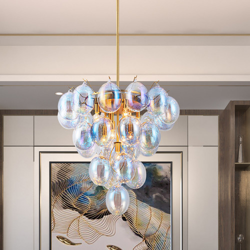 Artcraft - AC11999LU - Nine Light Chandelier - Globo - Brass