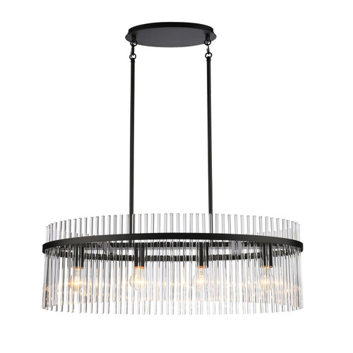 Artcraft - AC12084BK - Four Light Island Pendant - Ava - Black