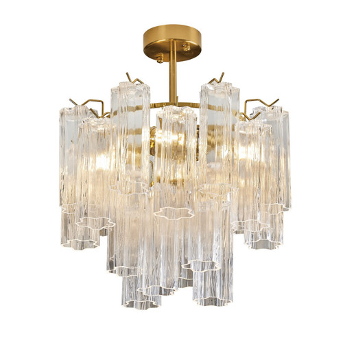 Artcraft - AC12103BR - Five Light Semi Flush Mount - Sophia - Brass