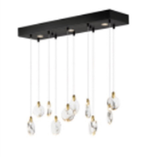 Artcraft - AC12154BB - LED Island Pendant - Snowflake - Satin Brass