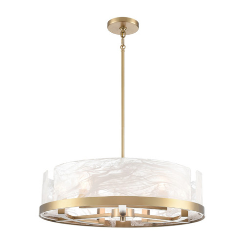 Artcraft - AC12176BR - Six Light Chandelier - Skye - Brass