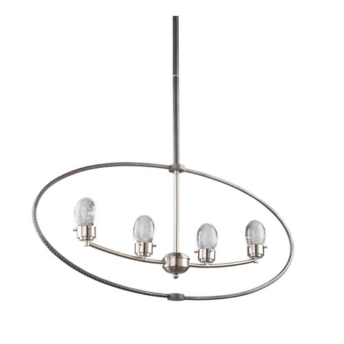 Artcraft - AC7454 - LED Chandelier - Kingsford - Slate & brushed nickel