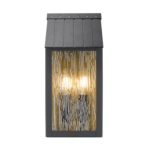 Artcraft - AC8057BK - Three Light Outdoor Wall Sconce - Point - Black Brass