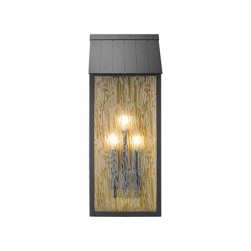 Artcraft - AC8059BK - Two Light Outdoor Wall Sconce - Point - Black Brass