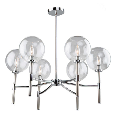 Artcraft - SC13126CB - Six Light Chandelier - Hamilton - Chrome & Brushed Nickel