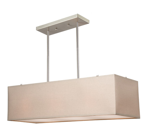Artcraft - SC543OM - Five Light Island Pendant - Mercer Street - Oatmeal