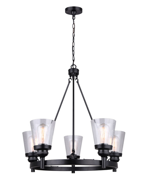 Canarm - ICH1097A05BK - Five Light Chandelier - Declan - Matte Black