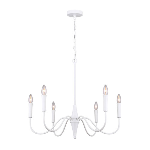 Canarm - ICH1103A06WH - Six Light Chandelier - Brielle - Matte White