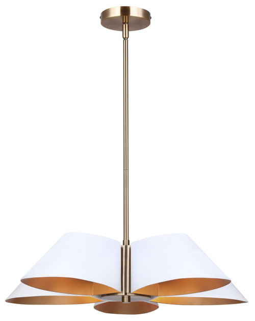 Canarm - ICH1146A05WHG - Five Light Chandelier - Daxton - Matte White And Gold