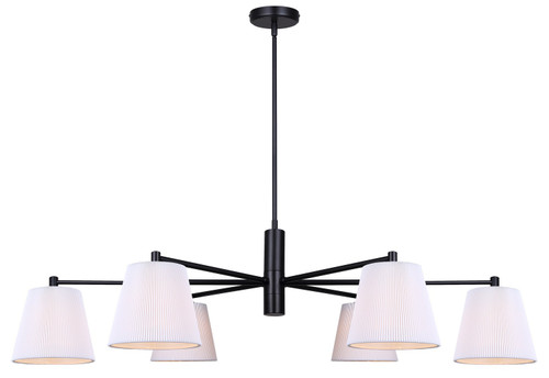 Canarm - ICH1201A06BK - Six Light Chandelier - Aspen - Matte Black