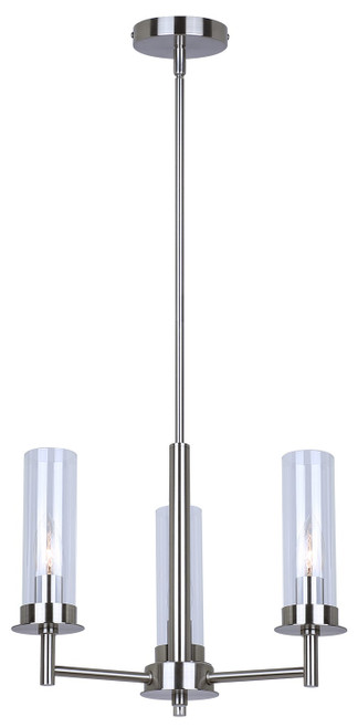 Canarm - ICH1205A03BN - Three Light Chandelier - Benson - Brushed Nickel