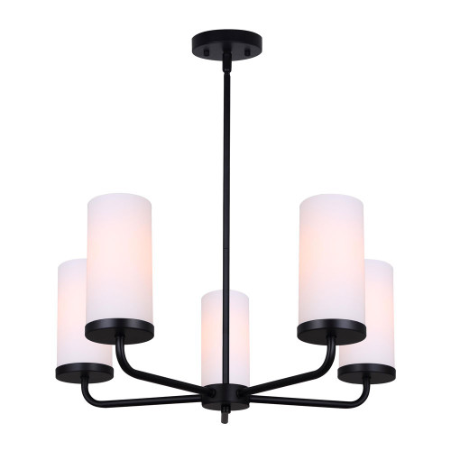 Canarm - ICH2029B05BK - Five Light Chandelier - Malloy - Matte Black