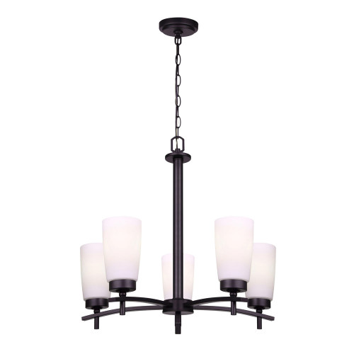 Canarm - ICH326A05BK - Five Light Chandelier - Portia - Matte Black